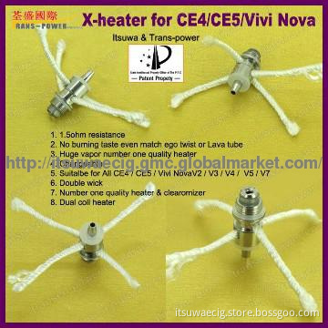 Best Seller!!!X-heater Suit ce4/ce5 vivi nova clear atomzier double wi